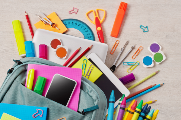 photo of school supplies